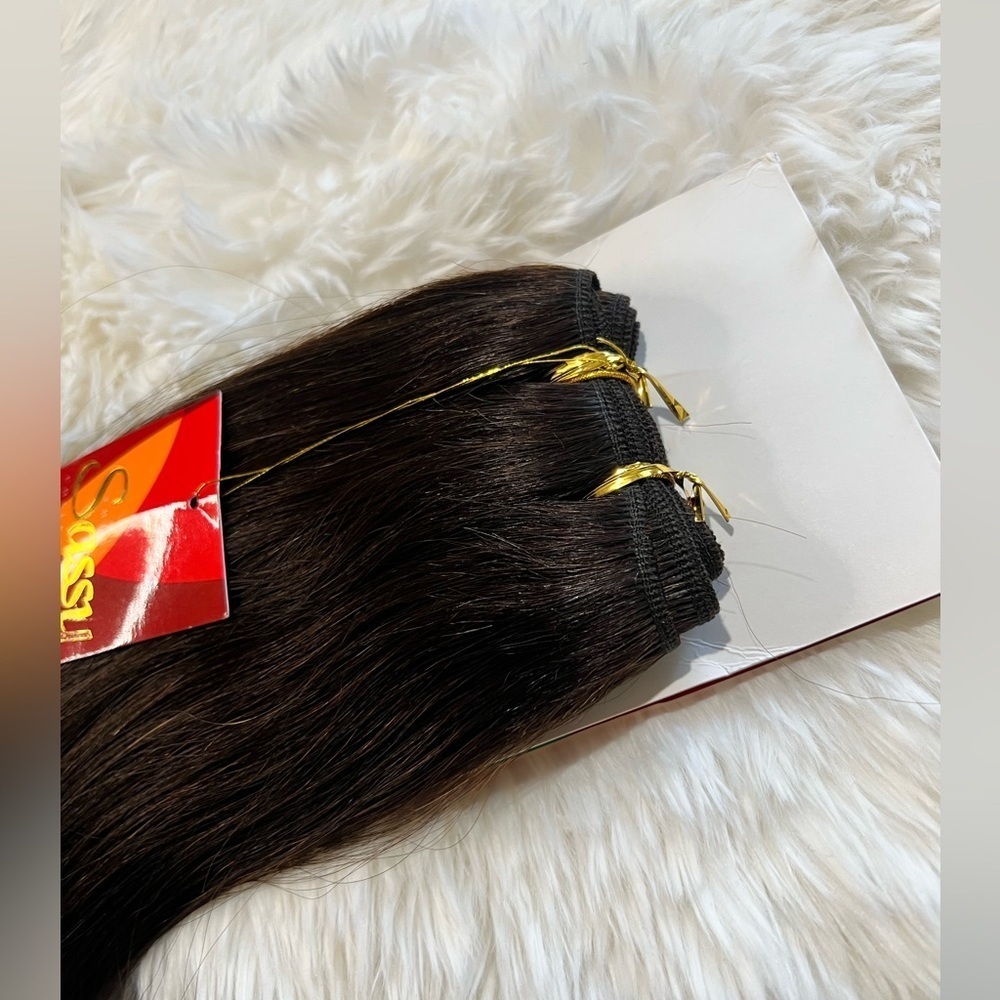 #2 Dark Brown  100% Human hair  Extensions 18 Inch Long - Picture 5 of 8